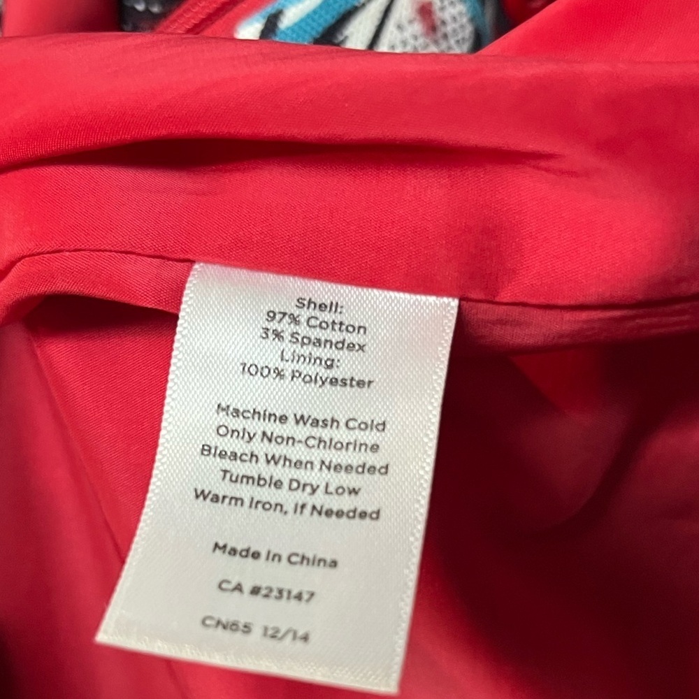 Talbots Floral Women's Skirt in Red and Black - Picture 5 of 5